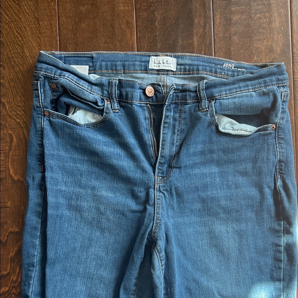 Nicole Miller Women's Straight Leg Blue Jeans